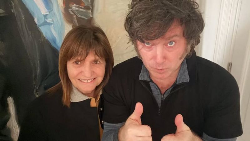 Milei se mostró con Bullrich y publicó una foto para aliviar tensiones