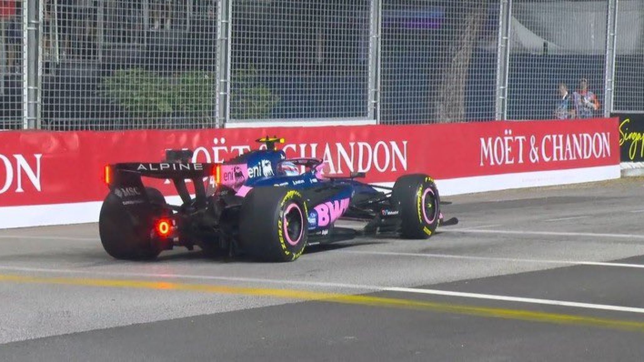Franco Colapinto abandonó el Gran Premio de Singapur por un problema en su Alpine
