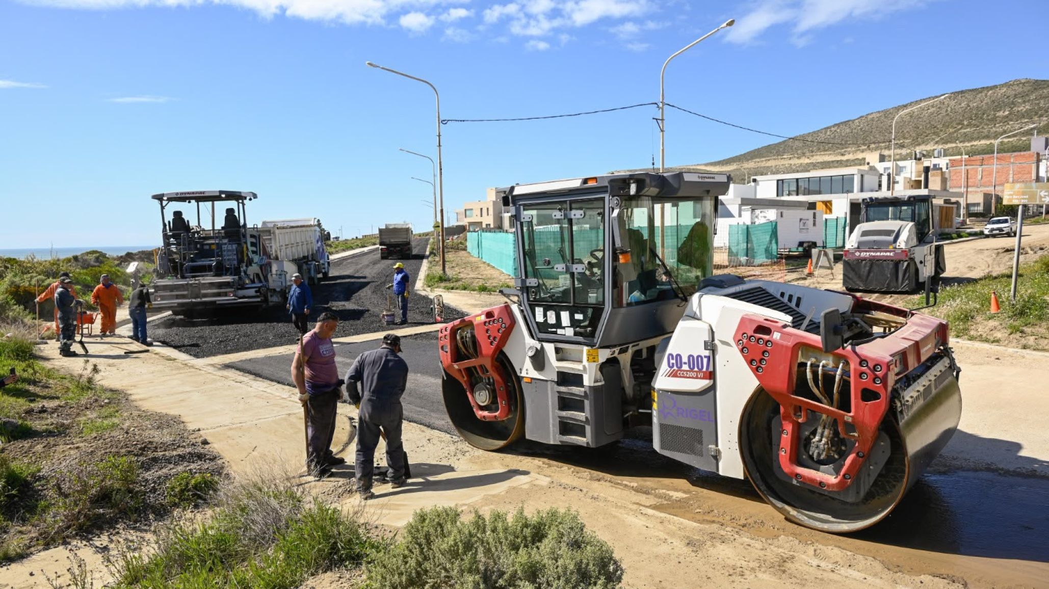 Plan Galina: Provincia avanza con la pavimentación de 77 cuadras en Rada Tilly