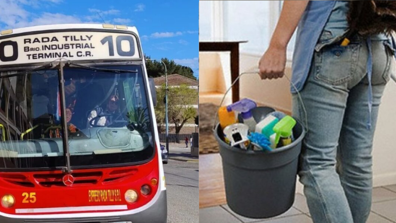 Empleadas domésticas perdieron parte del descuento en el colectivo: ahora pagan $2.754 para viajar a Rada Tilly