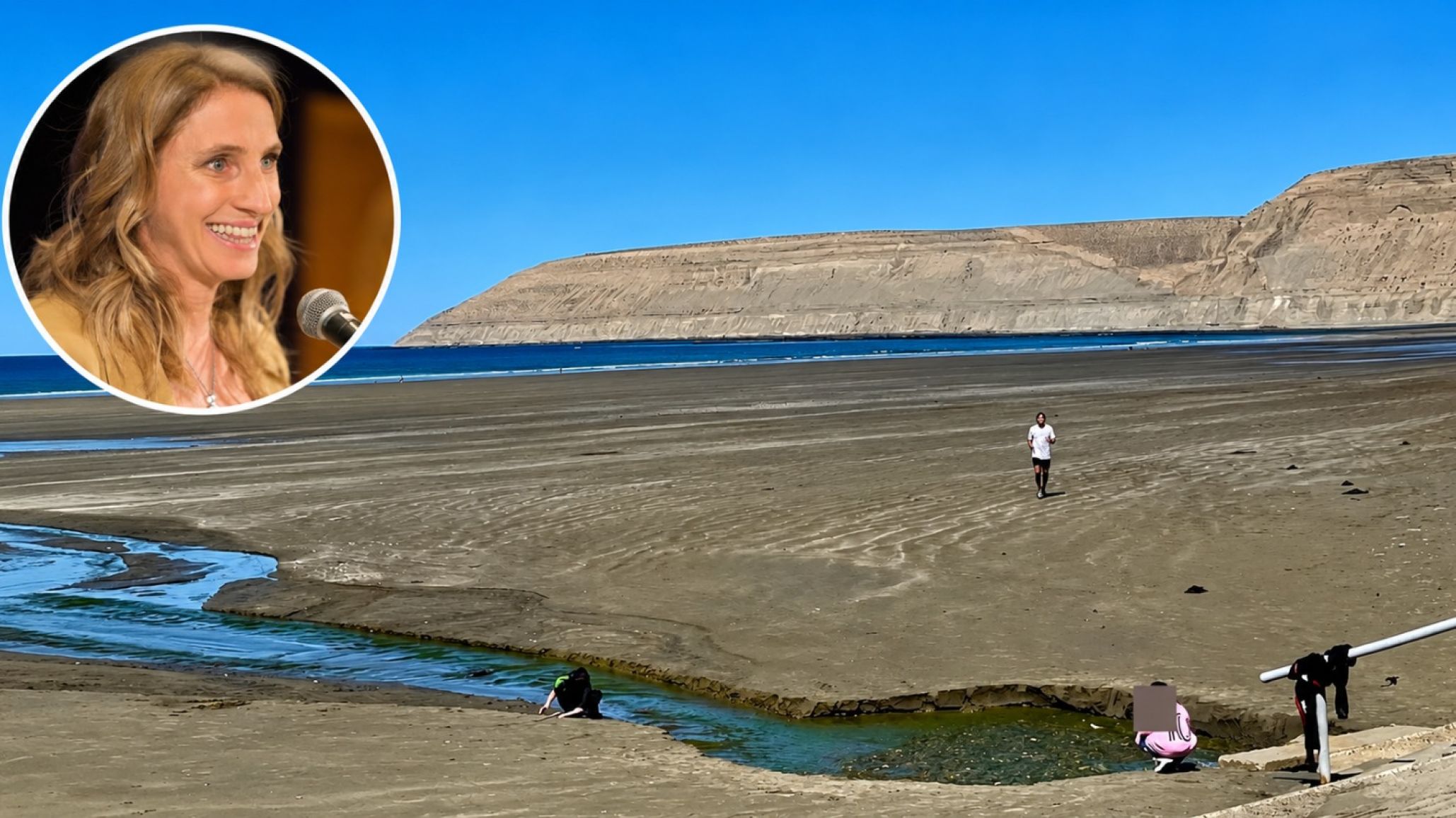 Rada Tilly: Peralta dice que "no son aguas servidas", pero la laguna que descargan al mar recibe efluentes tratados