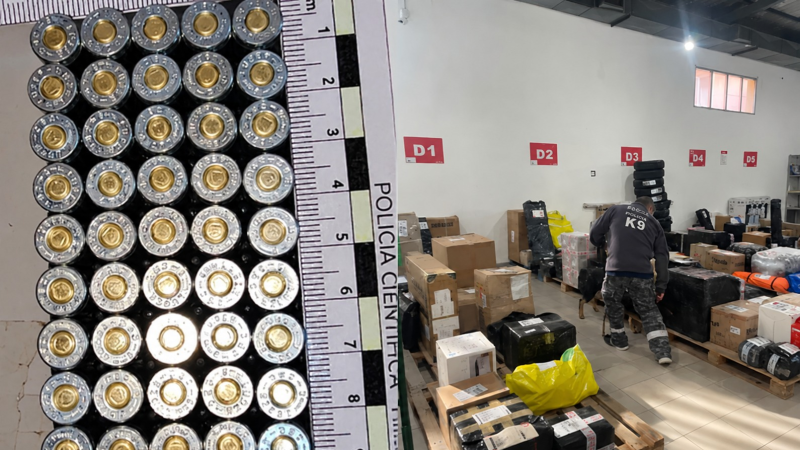 Las balas llegaban por encomienda a Comodoro: descubrieron 600 municiones de armas de fuego y marihuana