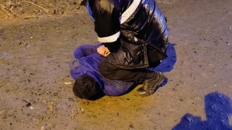 Lo encontraron arrojando piedras contra una vivienda y fue detenido por agredir a un vecino