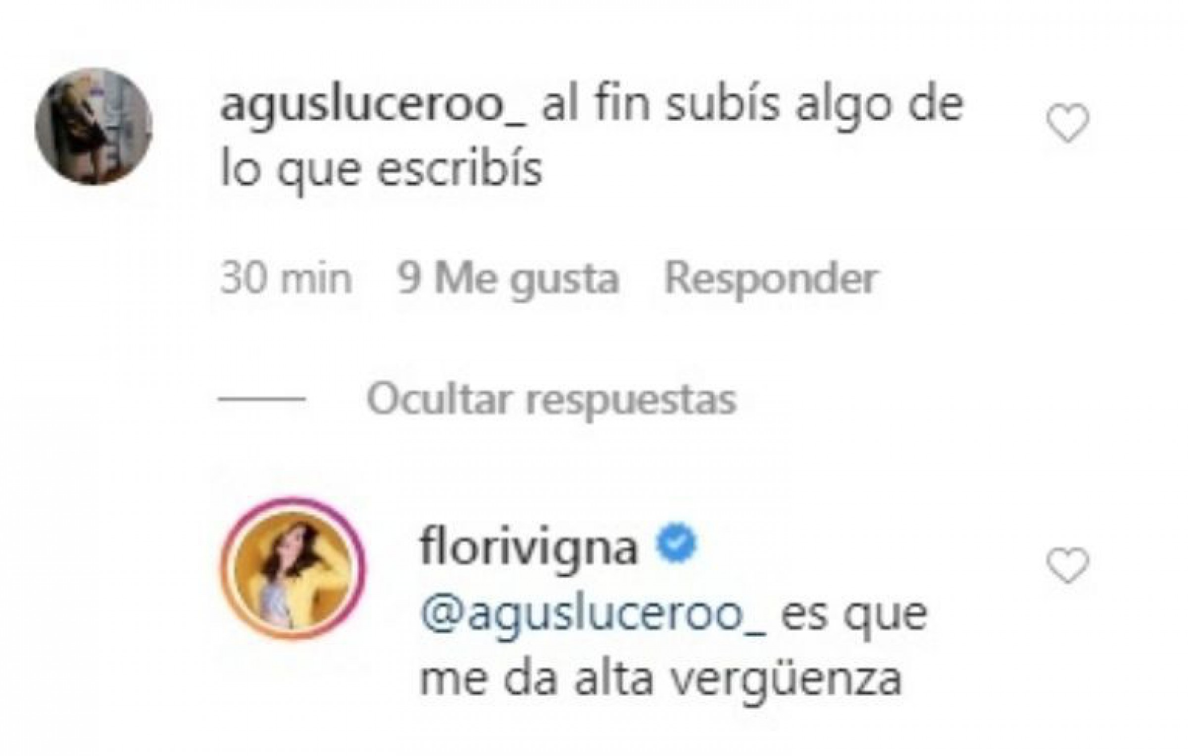 Flor Vigna se animó a compartir sus escritos: ”Es que me da alta vergüenza”