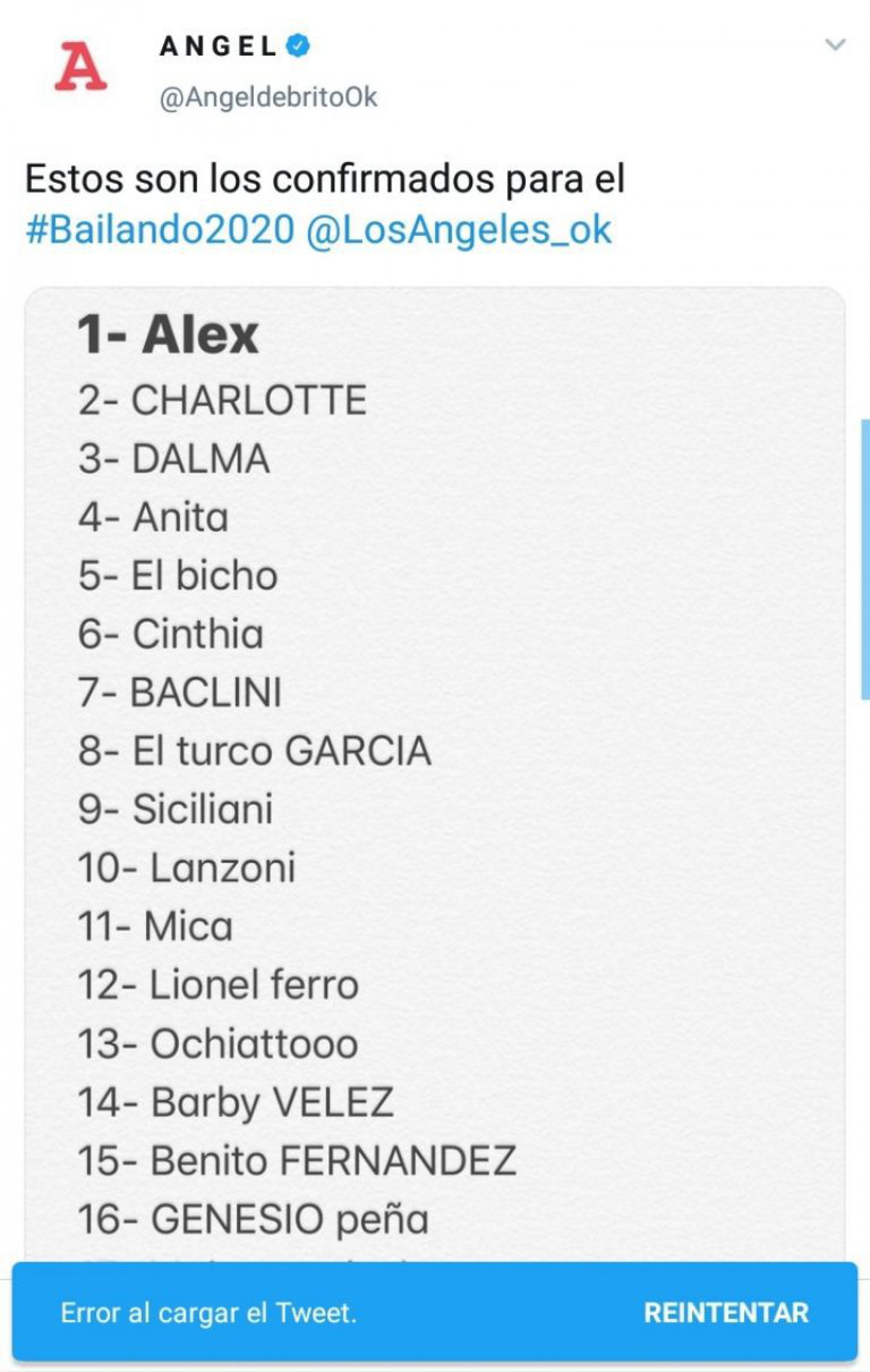 Angel de Brito anunció la lista para el Bailando 2020: ”Débora Plager, Rampolla, Guinzburg”