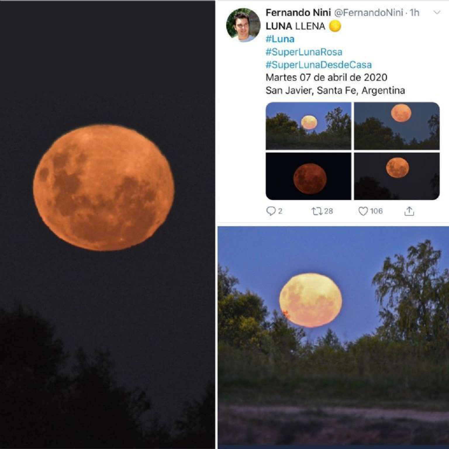 Postales: Así se vio la SuperLuna rosa en todo el país