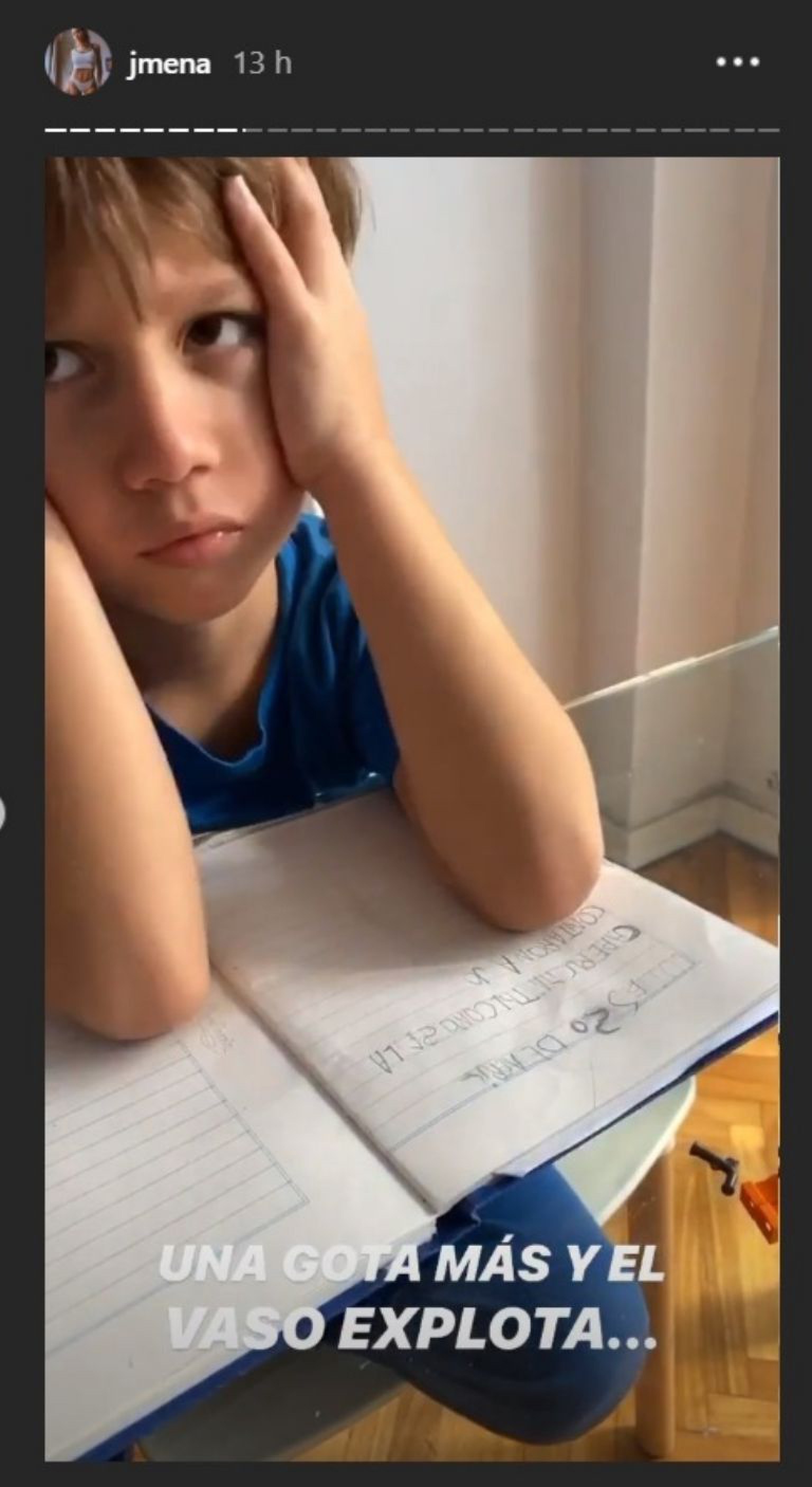 Momo, el hijo de Jimena Barón, en crisis de nervios: “Te odio