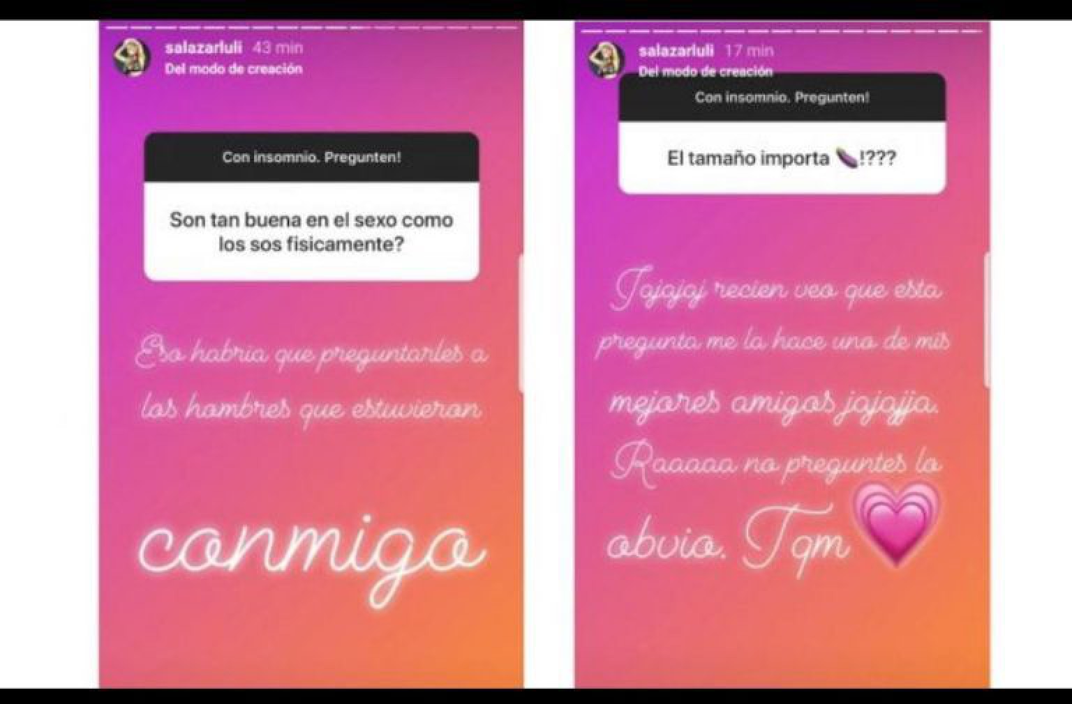 Luciana Salazar se destapó con confesiones hot