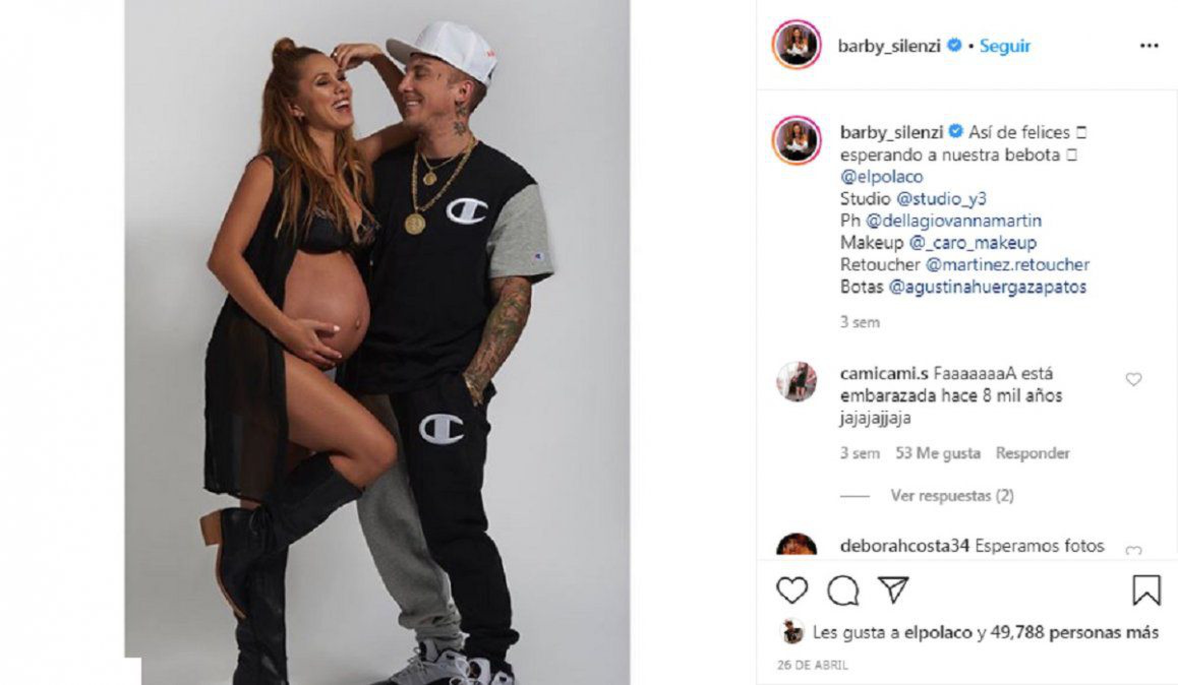 Barby Silenzi y El Polaco le harán un impensado regalo a futuro para su bebé