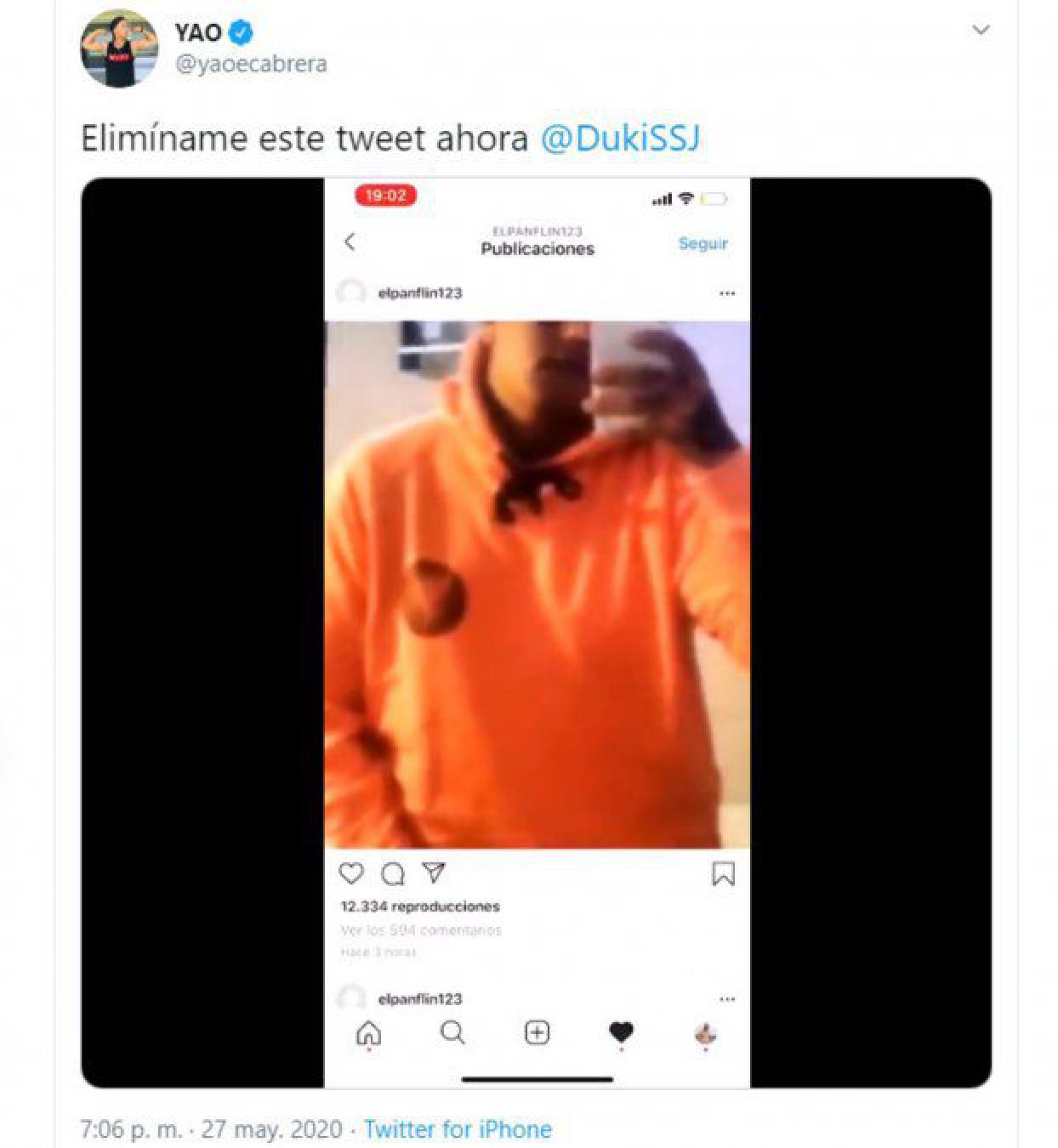 ¡Escándalo! Yao Cabrera acusó a Duki de abuso ..y lo borró