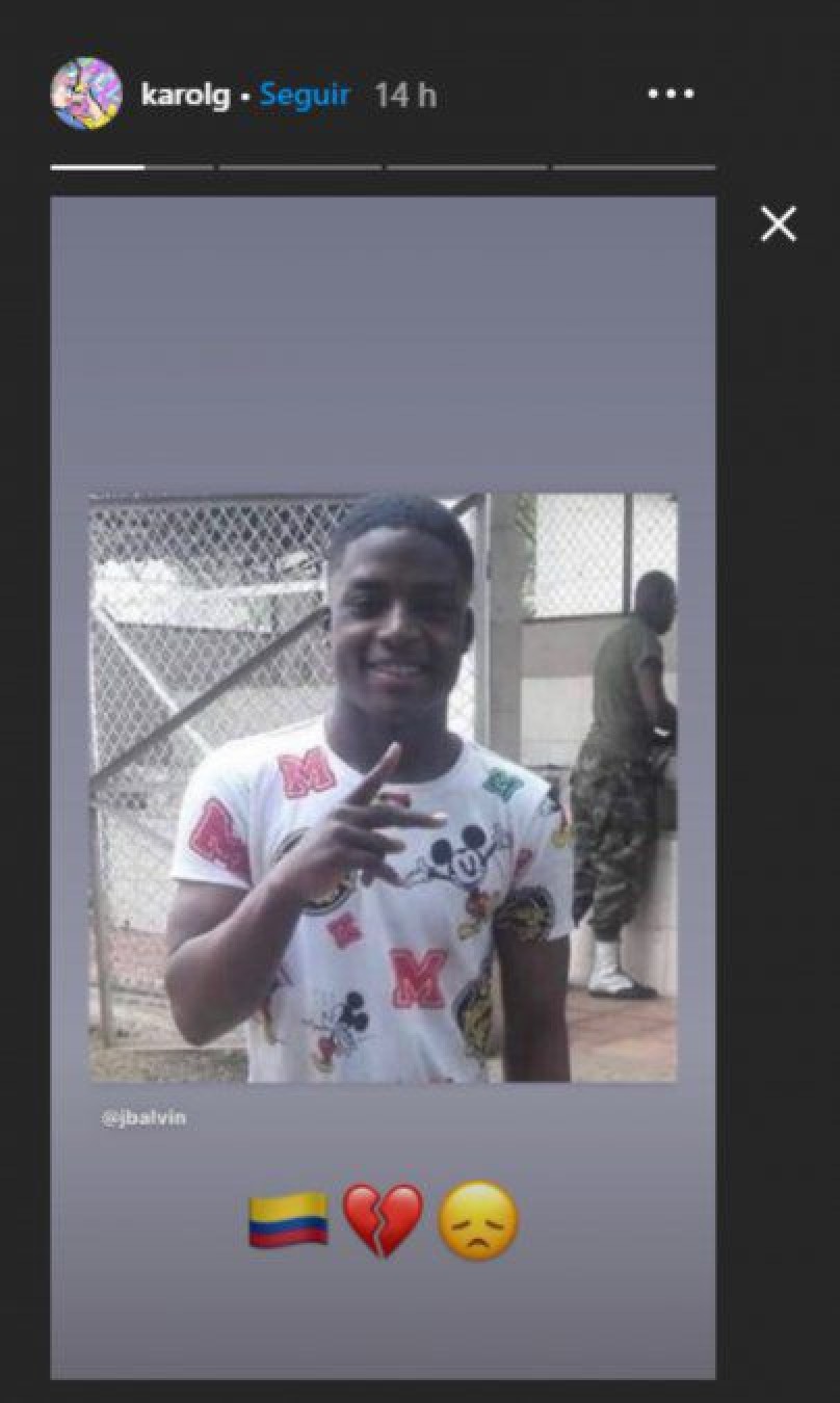 J Balvin y Karol G preocupados por la situación en Colombia