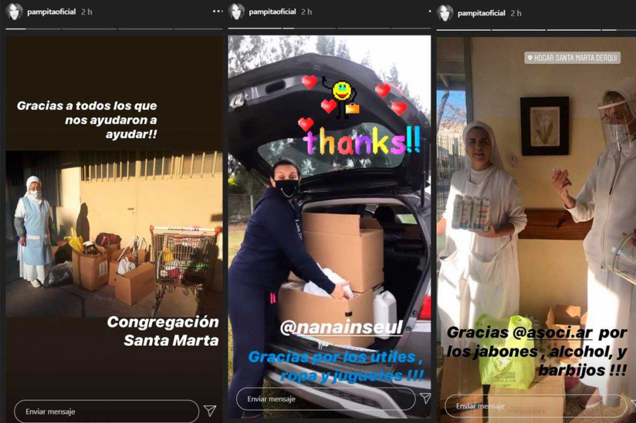 Pampita y Roberto García Moritán hacen frente a la pandemia con solidaridad