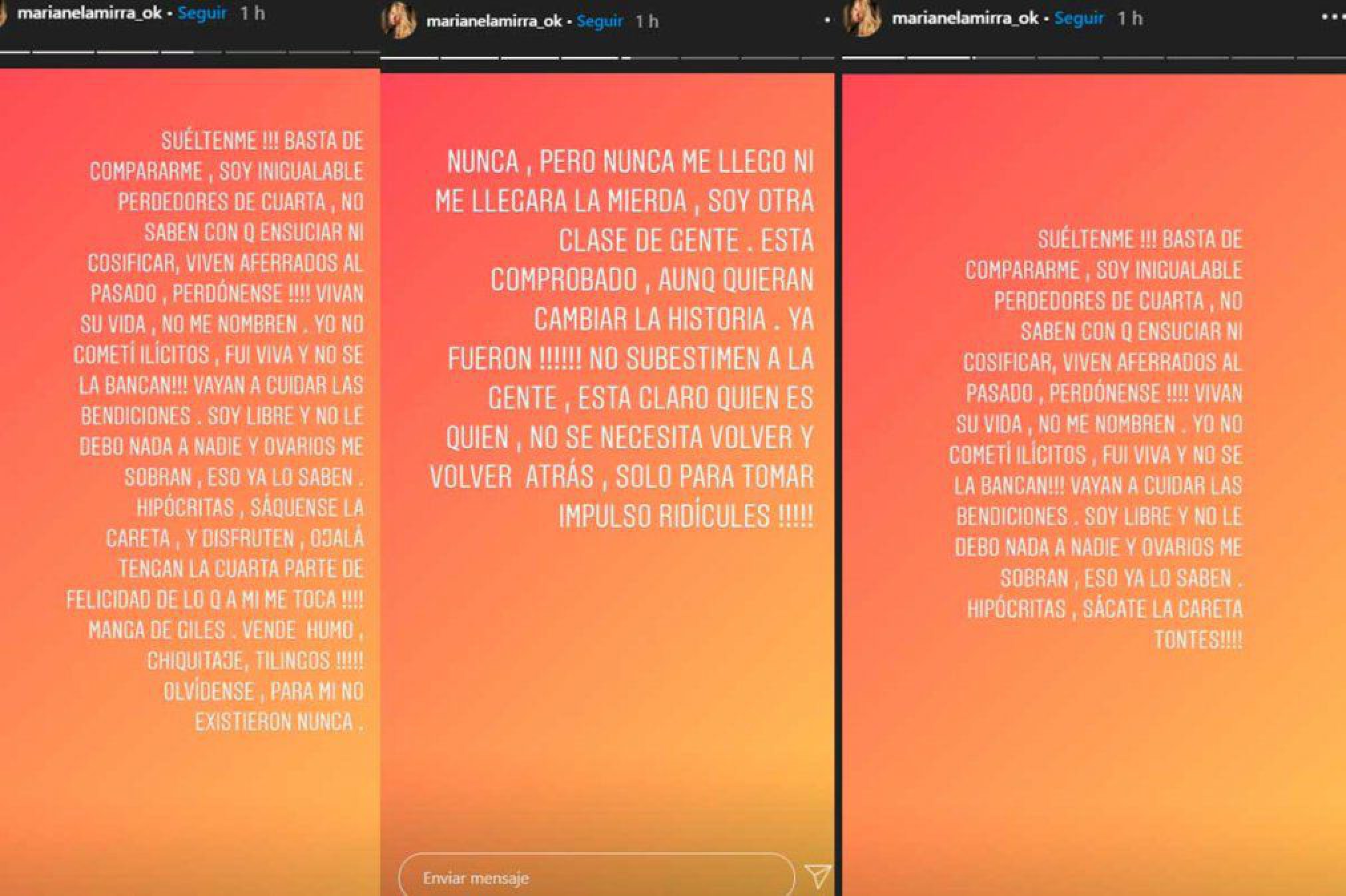 Marianela Mirra furiosa contra quienes la compararon con Samanta de Bake Off: “Manga de…”