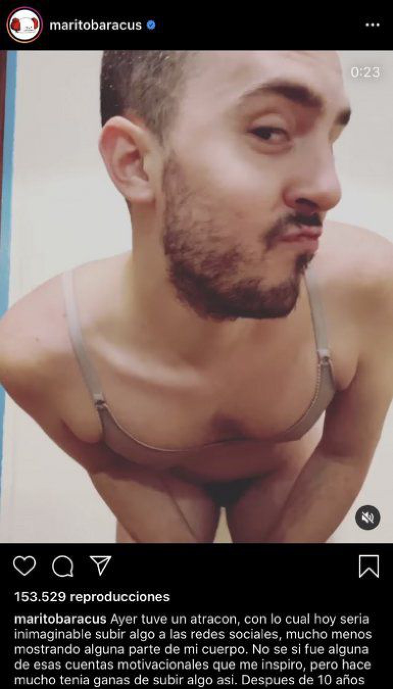 Marito Baracus imitó el video de Oriana Sabatini y fue muy criticado