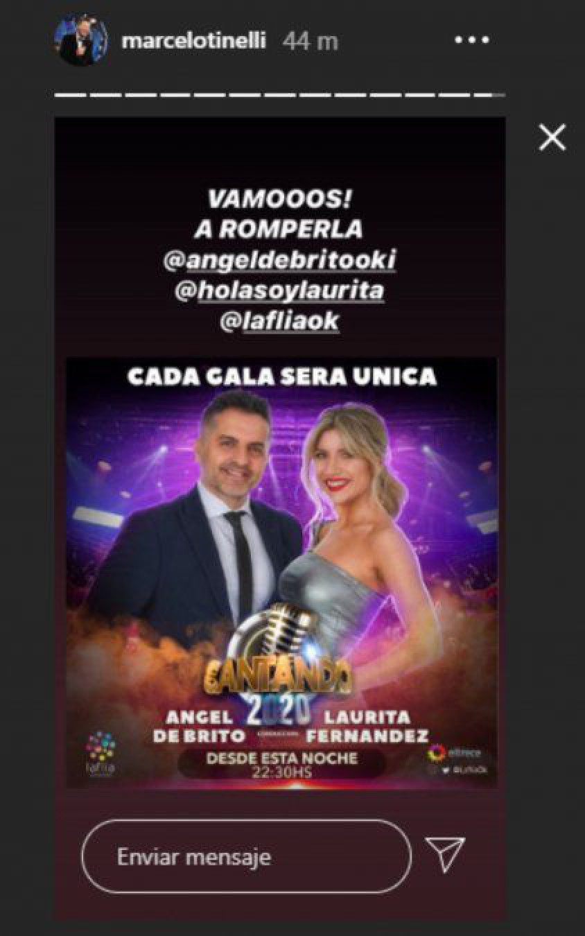 A horas del comienzo del Cantando, Marcelo Tinelli se mostró expectante