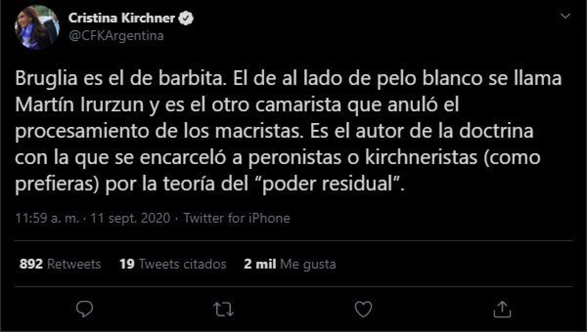 Cristina Kirchner le apuntó a jueces por “garantizar la impunidad” de Mauricio Macri