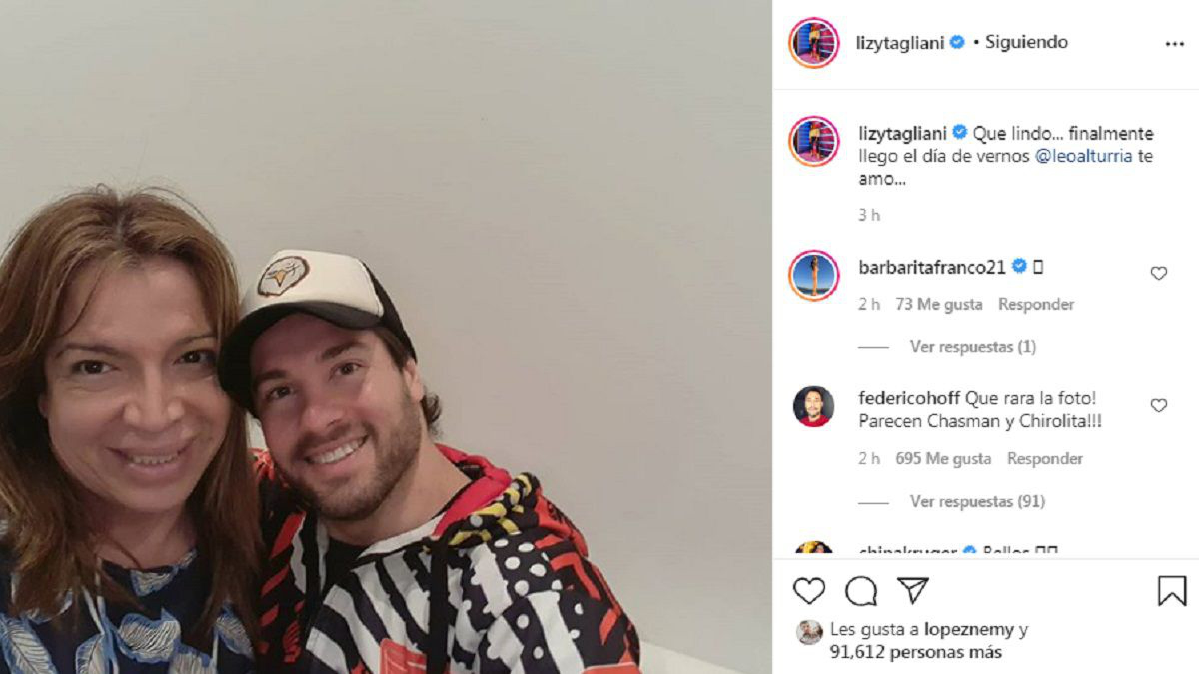 Es el cumpleaños de Lizy Tagliani y su novio le hizo un regalo sorpresa