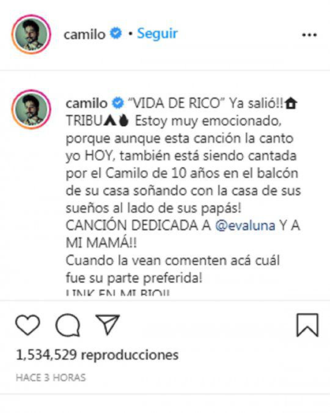 ¡Lo volvió a hacer! Camilo estrenó su nueva canción e hizo suspirar a sus fans
