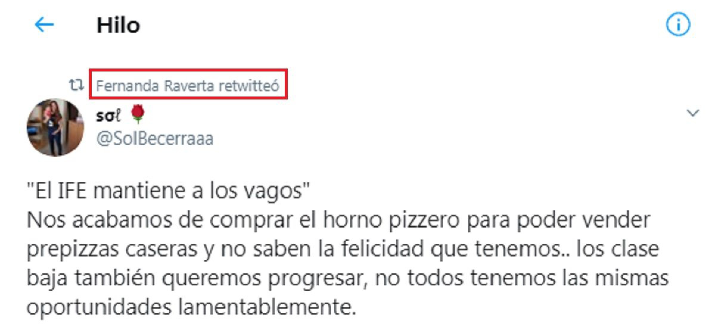 Fernanda Raverta compartió al historia de una joven que se compró un horno pizzero con el IFE