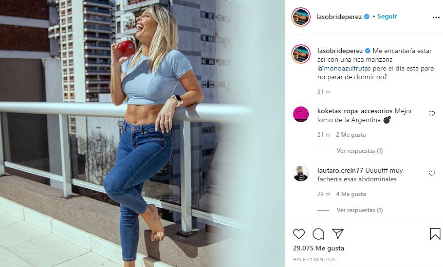 Sol Pérez se mostró con algo …¿Irresistible?