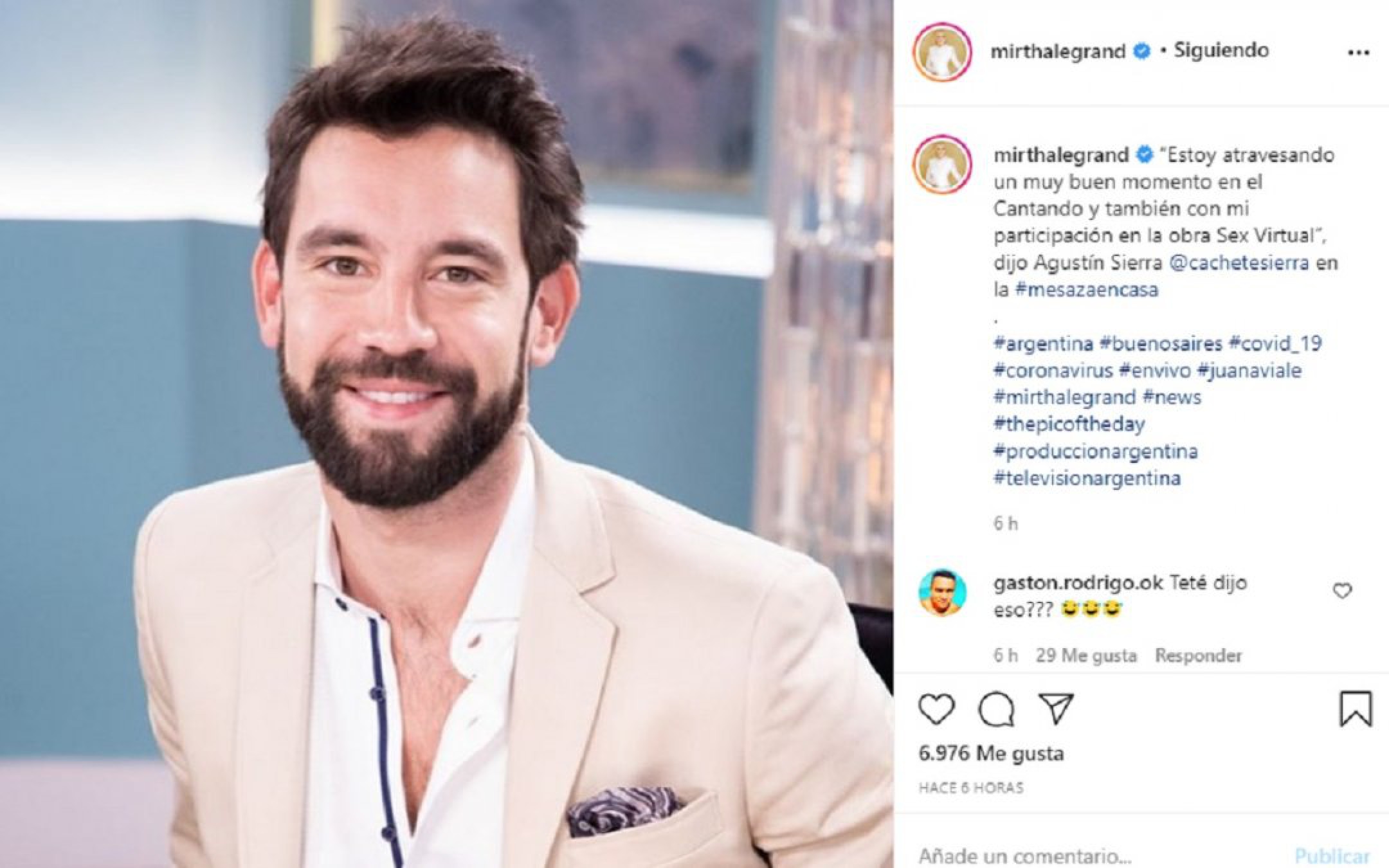 Agustín Sierra habló sobre la pérdida de su padre: “Me hubiera encantado despedirme”