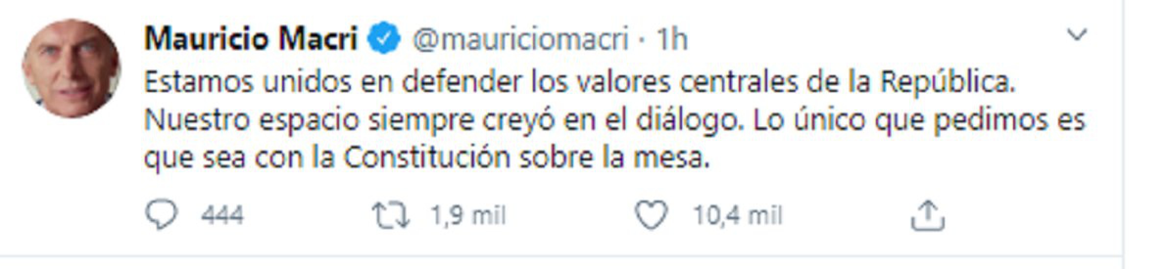 Mauricio Macri: “El Kirchnerismo volvió para atropellar la Justicia y a las Instituciones”