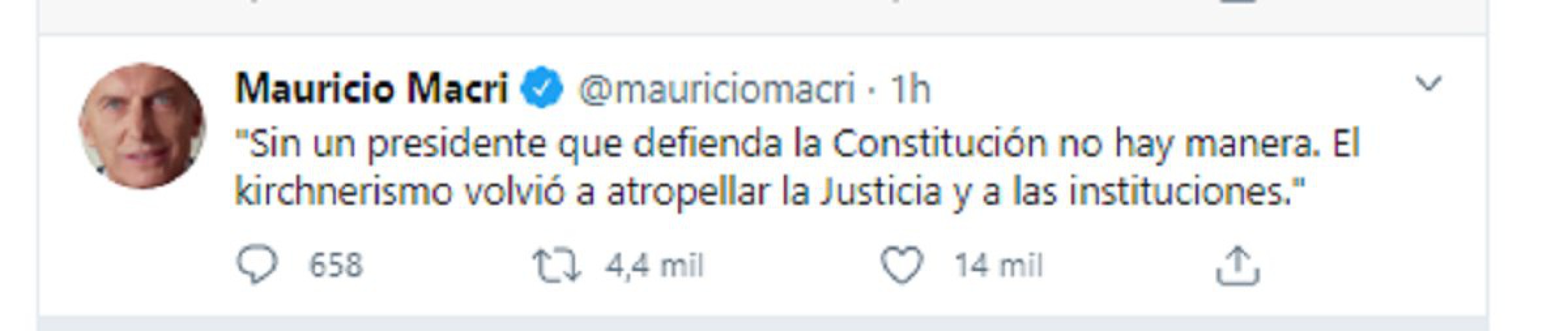 Mauricio Macri: “El Kirchnerismo volvió para atropellar la Justicia y a las Instituciones”