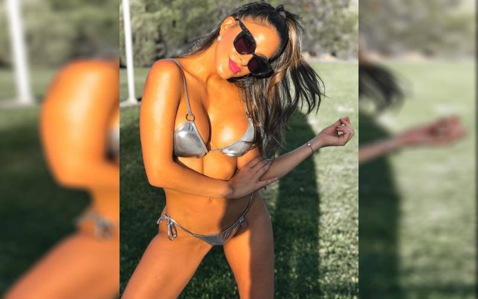 ¡Mortal! Celeste Muriega deslumbró con su bikini plateada