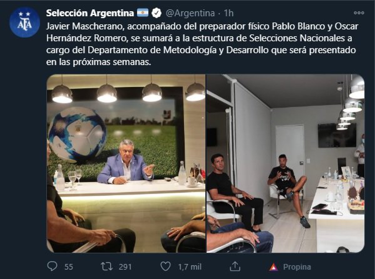 Javier Mascherano vuelve a la Selección Argentina